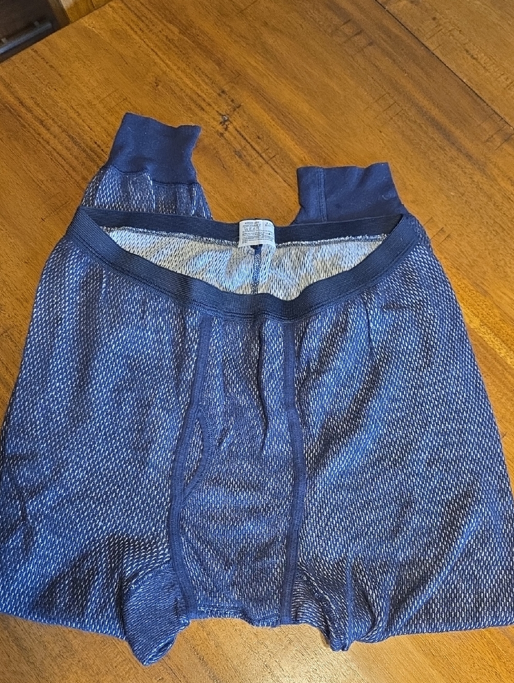 Morgan Mills Men's Navy Blue Long Underwear Sz Xl